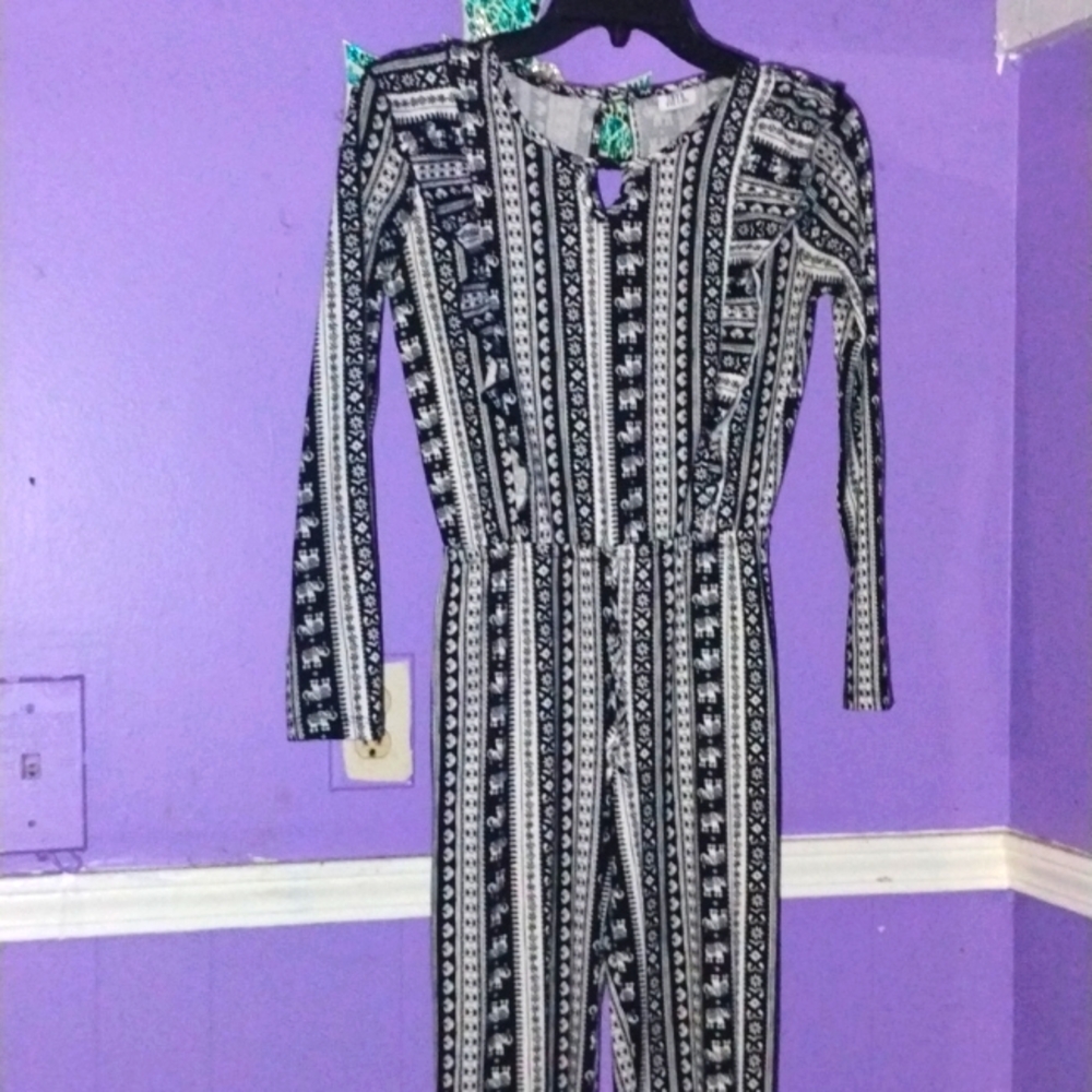 A black and white Jumpsuit